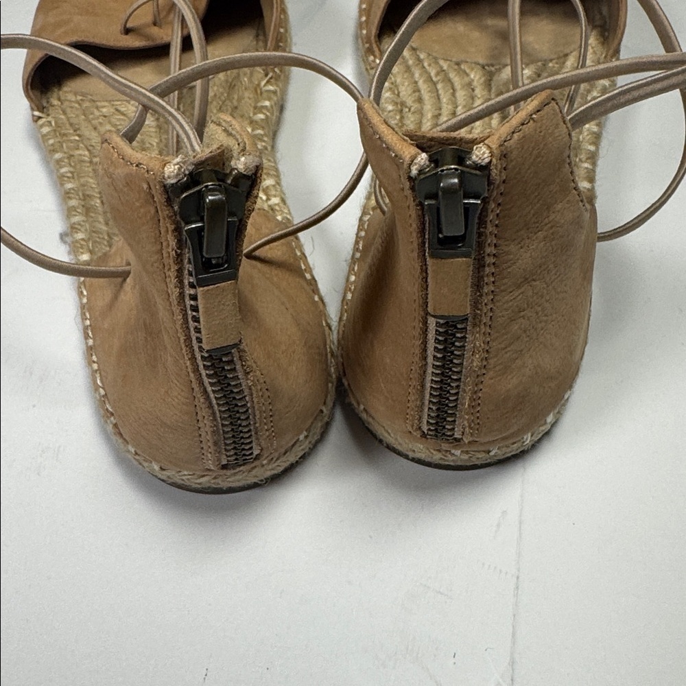 Eileen Fisher Brown Espadrille nubuck leather shoes size 8.5 excellent condition - Picture 7 of 8